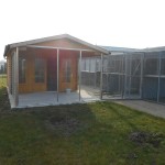 Katzenhaus - für unsere schüchternen Katzen wurde ein zusätzliches Holzhaus errichtet.